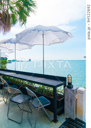 outdoor bar with sea background outdoor bar with sea background 94522692