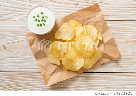 potato chips with sour cream potato chips with sour cream 94523329