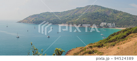 Sunset over Promthep cape and Yanui beach. Phuket, Thailand 94524389