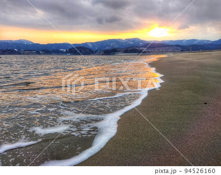岩手県 陸前高田市 海 太平洋 三陸 夕焼け 岩手県 陸前高田市 海 太平洋 三陸 夕焼け 94526160