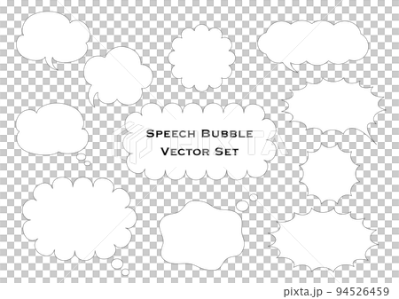 Simple white speech bubble set with main line 94526459
