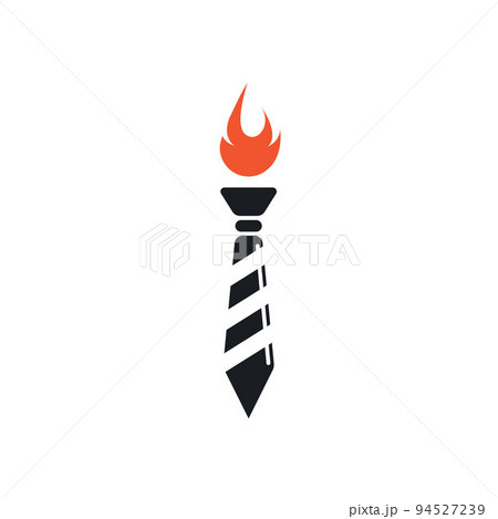 neck tie torch icon vector illustration concept design 94527239