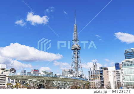 愛知県名古屋市 快晴のオアシス21と名古屋テレビ塔(MIRAI TOWER)と周辺の栄の街並 愛知県名古屋市 快晴のオアシス21と名古屋テレビ塔(MIRAI TOWER)と周辺の栄の街並 94528272