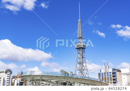 愛知県名古屋市 快晴のオアシス21と名古屋テレビ塔(MIRAI TOWER)と周辺の栄の街並 愛知県名古屋市 快晴のオアシス21と名古屋テレビ塔(MIRAI TOWER)と周辺の栄の街並 94528274