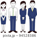 スールを着た男女のイラスト 94528386