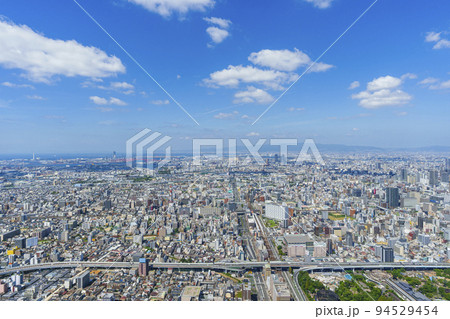 あべのハルカス展望台から見た大阪の都市風景 あべのハルカス展望台から見た大阪の都市風景 94529454