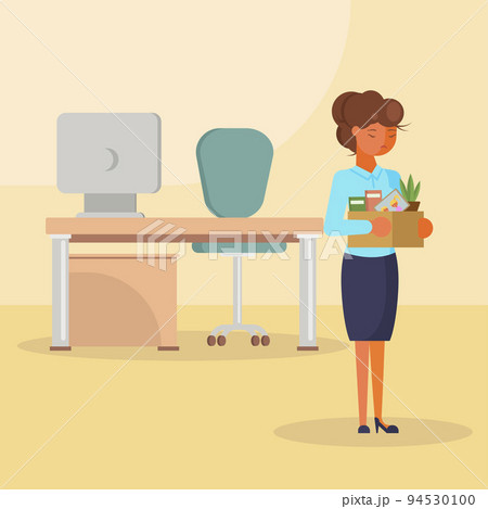 Dismissed woman vector flat style design element 94530100