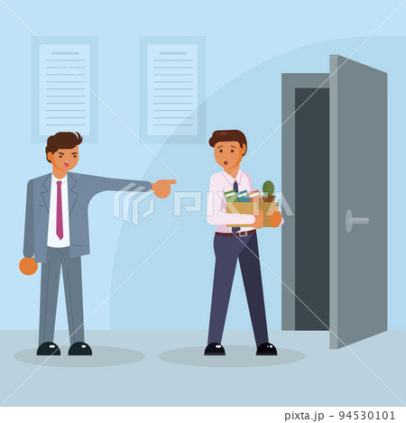 Dismissed man vector flat style design element 94530101