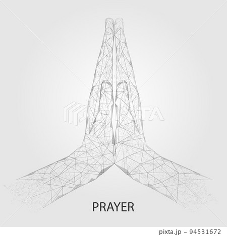 Praying hands vector geometric polygonal art background Praying hands vector geometric polygonal art background 94531672