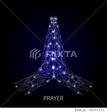 Praying hands vector geometric polygonal art background Praying hands vector geometric polygonal art background 94531711