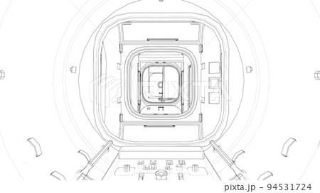space station drawing dimension