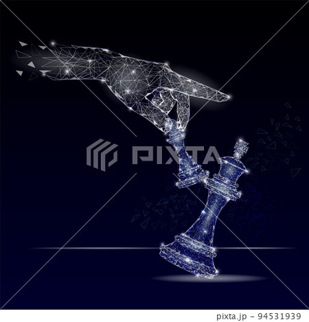 Business checkmate vector geometric polygonal art background 94531939