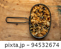 飯盒でごはん　Mixed rice made with an outdoor rice cooker 94532674