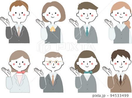 ビジネスマンとOLのアイコン　案内　お知らせ 94533499