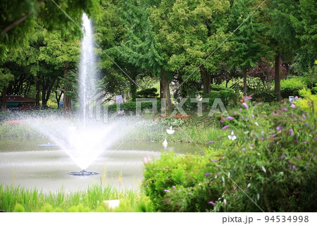 屋外 噴水 景色 94534998