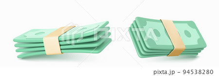 Paper money cash, bundles of dollar banknotes 94538280