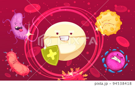 Anti-Bacterial Protection Cartoon 94538418