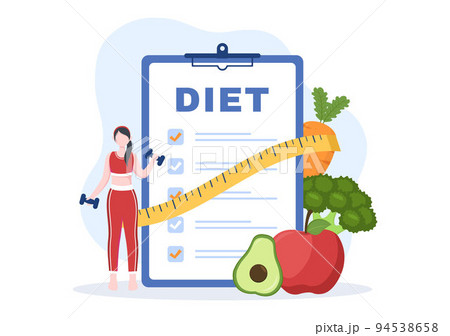 Weight Loss Template Hand Drawn Cartoon Flat Illustration of People Overweight doing Exercise, Training and Planning Diet for a Slim Body Weight Loss Template Hand Drawn Cartoon Flat Illustration of People Overweight doing Exercise, Training and Planning Diet for a Slim Body 94538658
