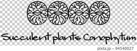 多肉植物 コノフィツム キャラクター イラスト ベクター 多肉植物 コノフィツム キャラクター イラスト ベクター 94540027