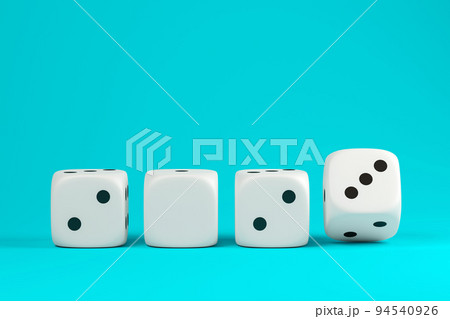 dice with numbers 2023 on a blue background 3D illustration 94540926