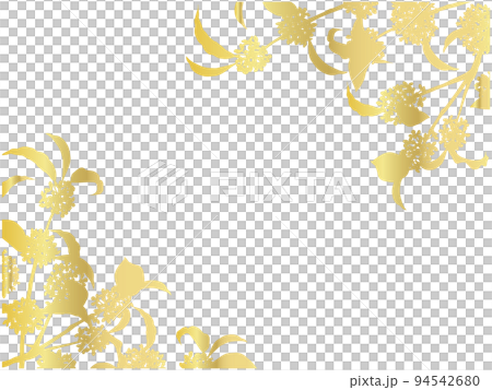 Kanagi rhino silhouette frame ① (diagonal, golden style) Kanagi rhino silhouette frame ① (diagonal, golden style) 94542680