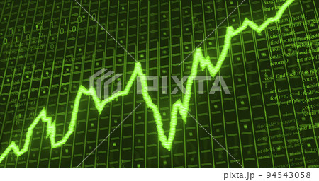 Image of stagflation text over data processing 94543058