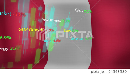 Image of data processing over flag of peru Image of data processing over flag of peru 94543580