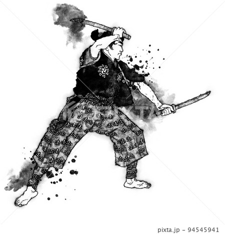 浮世絵 宮本武蔵 インクバージョン 浮世絵 宮本武蔵 インクバージョン 94545941