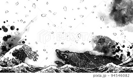 神奈川沖浪裏＆鰐鮫 　インクロングバージョン 94546082