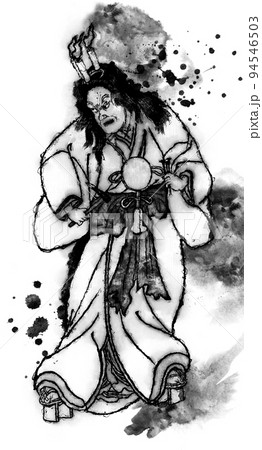 浮世絵　怖い女性　その2　インクバージョン 94546503