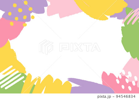 フレーム素材_アブストラクト_パステルカラー 94546834
