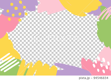 フレーム素材_アブストラクト_パステルカラー 94546834