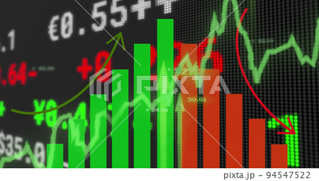 Image of data processing over black background Image of data processing over black background 94547522