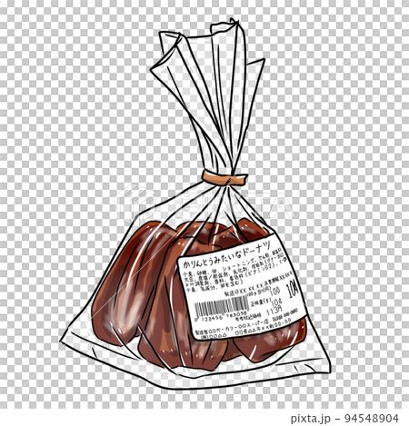 配料彩圖:卡林托式甜甜圈(棕色,麵包,櫃檯銷售,袋裝,4個)無背景,卡通動漫著色 配料彩圖:卡林托式甜甜圈(棕色,麵包,櫃檯銷售,袋裝,4個)無背景,卡通動漫著色 94548904