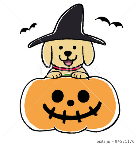 ハロウィンの仮装をする犬のイラスト ハロウィンの仮装をする犬のイラスト 94551176