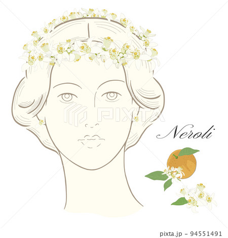 ネロリの花冠・ネロリ・オレンジブロッサム・ヘアーオーナメント 94551491