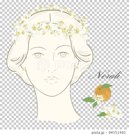 ネロリの花冠・ネロリ・オレンジブロッサム・ヘアーオーナメント 94551491