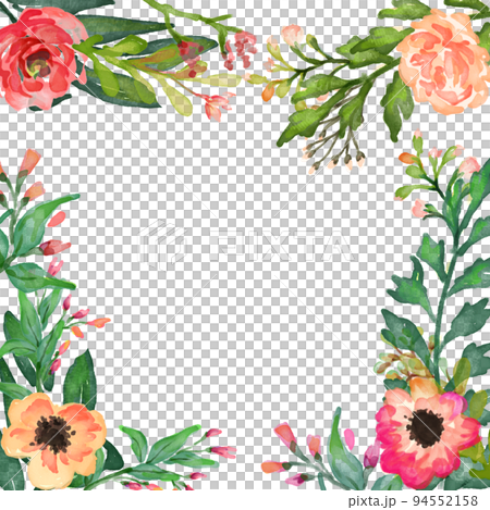 watercolor flower frame backgrounds. Invitation Template with Watercolor Wreath watercolor flower frame backgrounds. Invitation Template with Watercolor Wreath 94552158