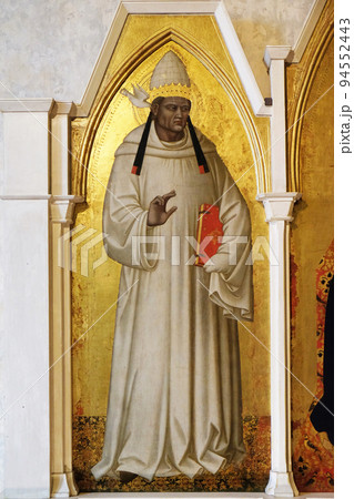 Saint Gregory, by Nardo di Cione, Basilica di Santa Croce (Basilica of the Holy Cross) - famous Franciscan church in Florence, Italy Saint Gregory, by Nardo di Cione, Basilica di Santa Croce (Basilica of the Holy Cross) - famous Franciscan church in Florence, Italy 94552443