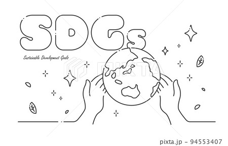 手と地球 SDGsイメージ ベクターイラスト 手と地球 SDGsイメージ ベクターイラスト 94553407