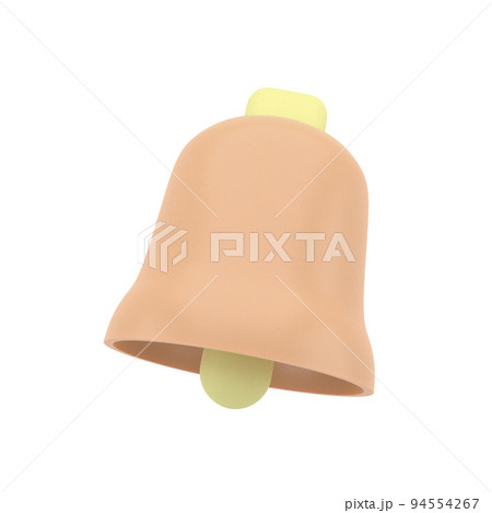Notification 3D icon. Cute yellow bell. 3D Model render for design. 3d illustration. Notification 3D icon. Cute yellow bell. 3D Model render for design. 3d illustration. 94554267