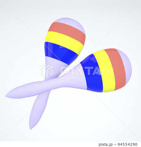 Maracas icon. 3D rendering illustration of a maracas rumba shakers. 3d illustration. 94554290