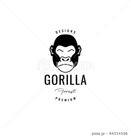 face face gorilla relax logo design 94554506