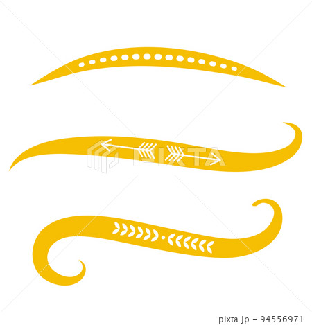Yellow Swirls Swash Logo Ornament Designs 94556971