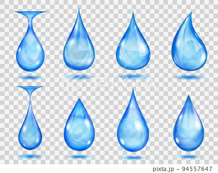 Transparent blue drops 94557647