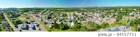 Aerial panorama of St Jean de Matha, Quebec, Canada Aerial panorama of St Jean de Matha, Quebec, Canada 94557711