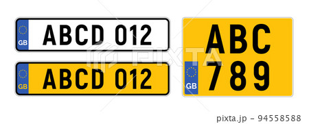 United Kingdom number plate licence registration. British number plate europe england automobile United Kingdom number plate licence registration. British number plate europe england automobile 94558588