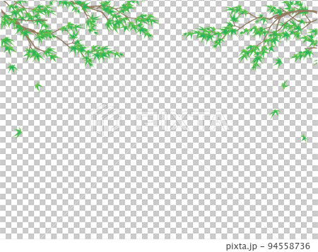 Maple frame ① (top, blue maple, white background) 94558736