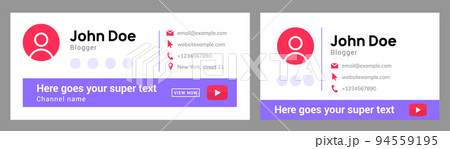 Email signature template design. Corporate mail business email signature vector banner 94559195