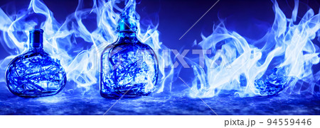 Abstract red Blue fire flames. fantasy Background 94559446